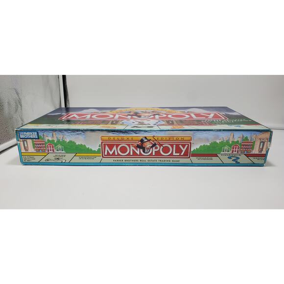 VTG Monopoly Deluxe Edition 1995 with Pewter Tokens (Rare) PRE-OWNED & COMPLETE - Picture 9 of 11